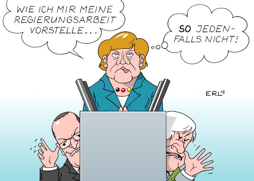 Cartoon: Regierungserklärung (medium) by Erl tagged politik,regierungserklärung,bundeskanzlerin,angela,merkel,antritt,vierte,amtszeit,bundestagswahl,regierung,große,koalition,groko,cdu,csu,spd,kritiker,gesundheitsminister,jens,spahn,jung,konservativ,innenminister,horst,seehofer,flüchtlingspolitik,abschiebungen,wähler,afd,rechtspopulismus,rede,bundestag,karikatur,erl,politik,regierungserklärung,bundeskanzlerin,angela,merkel,antritt,vierte,amtszeit,bundestagswahl,regierung,große,koalition,groko,cdu,csu,spd,kritiker,gesundheitsminister,jens,spahn,jung,konservativ,innenminister,horst,seehofer,flüchtlingspolitik,abschiebungen,wähler,afd,rechtspopulismus,rede,bundestag,karikatur,erl