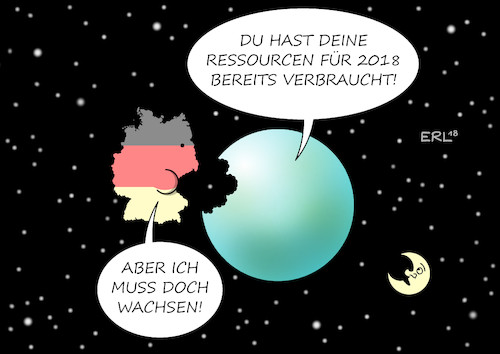 Cartoon: Ressourcenverbrauch (medium) by Erl tagged politik,umwelt,ökologie,deutschland,verbrauch,ressourcen,april,mai,ganzes,jahr,jahresverbrauch,ökologischer,fußabdruck,wirtschaft,wachstum,umweltzerstörung,kosten,kredit,künftige,generationen,umweltschutz,sparsamkeit,nachhaltigkeit,erde,mond,sterne,welt,weltall,karikatur,erl,politik,umwelt,ökologie,deutschland,verbrauch,ressourcen,april,mai,ganzes,jahr,jahresverbrauch,ökologischer,fußabdruck,wirtschaft,wachstum,umweltzerstörung,kosten,kredit,künftige,generationen,umweltschutz,sparsamkeit,nachhaltigkeit,erde,mond,sterne,welt,weltall,karikatur,erl