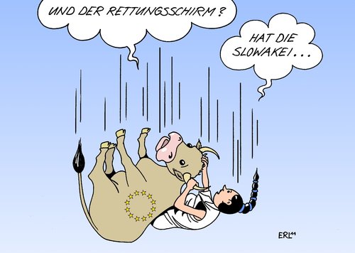 Cartoon: Rettungsschirm (medium) by Erl tagged eu,schulden,krise,banken,griechenland,rettungsschirm,erweiterung,abstimmung,slowakei,europa,stier,euro,eu,krise,schulden,griechenland,rettungsschirm,erweiterung,abstimmung,slowakei,europa,stier,euro