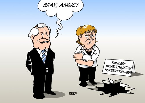 Cartoon: Röttgen (medium) by Erl tagged röttgen,norbert,bundesumweltminister,entlassung,rücktritt,wahl,landtagswahl,nrw,nordrhein,westfalen,scheitern,fehler,konsequenzen,bundeskanzlerin,angela,merkel,ministerpräsident,bayern,horst,seehofer,kritik,röttgen,norbert,bundesumweltminister,entlassung,rücktritt,wahl,landtagswahl,nrw,nordrhein westfalen,nordrhein,westfalen