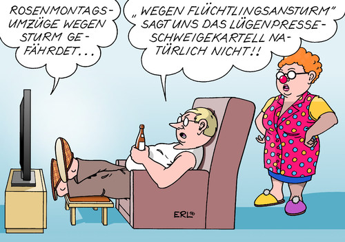 Cartoon: Rosenmontag Lügenpresse (medium) by Erl tagged rosenmontag,umzug,gefahr,sturm,wetter,nachrichten,fernsehen,misstrauen,lügenpresse,schweigekartell,rechtspopulismus,rechtsextremismus,angst,flüchtlinge,ansturm,karikatur,erl,rosenmontag,umzug,gefahr,sturm,wetter,nachrichten,fernsehen,misstrauen,lügenpresse,schweigekartell,rechtspopulismus,rechtsextremismus,angst,flüchtlinge,ansturm,karikatur,erl