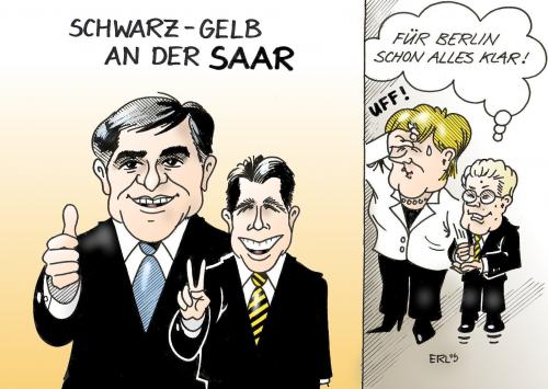 Saarland Schwarz-Gelb