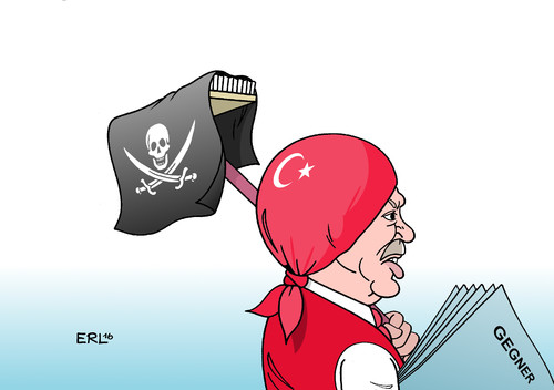 Cartoon: Säuberung (medium) by Erl tagged türkei,militär,putsch,militärputsch,versuch,präsident,sultan,erdogan,chance,gelegenheit,rache,säuberung,streitkräfte,justiz,präsidialsystem,demokratie,putzlappen,piratenflagge,totenkopf,säbel,karikatur,erl,türkei,militär,putsch,militärputsch,versuch,präsident,sultan,erdogan,chance,gelegenheit,rache,säuberung,streitkräfte,justiz,präsidialsystem,demokratie,putzlappen,piratenflagge,totenkopf,säbel,karikatur,erl