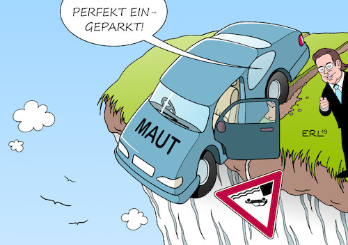 Cartoon: Scheuer (medium) by Erl tagged politik,verkehrsminister,andreas,scheuer,csu,pkw,maut,verträge,unterschrift,urteil,eugh,rechtswidrig,untersuchungsausschuss,kosten,steuerzahler,auto,einparken,karikatur,erl,politik,verkehrsminister,andreas,scheuer,csu,pkw,maut,verträge,unterschrift,urteil,eugh,rechtswidrig,untersuchungsausschuss,kosten,steuerzahler,auto,einparken,karikatur,erl