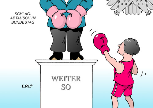 Schlagabtausch im Bundestag Schlagabtausch im Bundestag