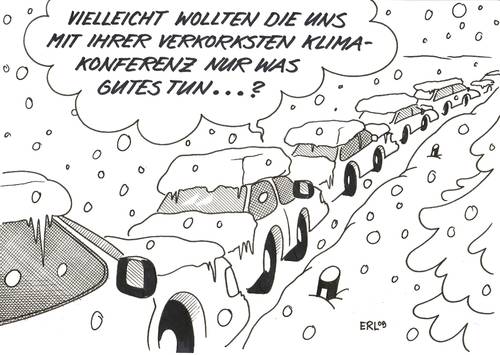 Cartoon: Schneechaos (medium) by Erl tagged kälte,schnee,eis,verkehrschaos,klima,klimakonferenz,kopenhagen,verkorkst,erderwärmung,klimawandel,kälte,schnee,eis,verkehrschaos,verkehr,chaos,autos,autobahn,stau,straße,klima,kopenhagen,verkorkst,erderwärmung,klimawandel,umwelt,wetter,natur