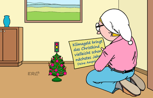 Cartoon: Schöne Bescherung (medium) by Erl tagged politik,bundesregierung,ampel,spd,grüne,fdp,haushalt,sparen,sparkurs,kürzungen,streichungen,weihnachtsbaum,christbaum,klein,co2,preis,anstieg,klimageld,irgendwann,weihnachten,christkind,geschenk,brief,michel,karikatur,erl,politik,bundesregierung,ampel,spd,grüne,fdp,haushalt,sparen,sparkurs,kürzungen,streichungen,weihnachtsbaum,christbaum,klein,co2,preis,anstieg,klimageld,irgendwann,weihnachten,christkind,geschenk,brief,michel,karikatur,erl