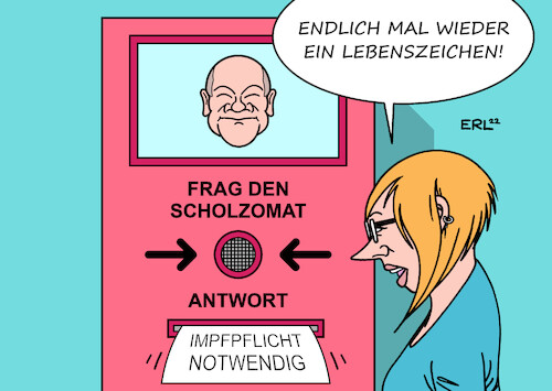 Cartoon: Scholzomat (medium) by Erl tagged politik,bundestag,fragen,fragestunde,bundeskanzler,olaf,scholz,scholzomat,unauffällig,lebenszeichen,antwort,impfpflicht,notwendig,corona,virus,pandemie,covid19,automat,karikatur,erl,politik,bundestag,fragen,fragestunde,bundeskanzler,olaf,scholz,scholzomat,unauffällig,lebenszeichen,antwort,impfpflicht,notwendig,corona,virus,pandemie,covid19,automat,karikatur,erl