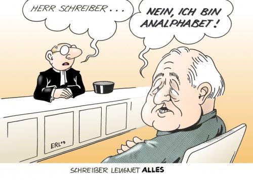 Cartoon: Schreiber leugnet ALLES (medium) by Erl tagged schreiber,waffen,lobbyist,händler,steuerhinterziehung,bestechung,kanada,auslieferung,csu,cdu,kohl,spendenaffäre,parteispende,lesen,schreiben,analphabet,analphabetismus,schreiber,waffen,lobbyist,händler,steuerhinterziehung,bestechung,kanada,auslieferung,cdu,parteispende,spendenaffäre,kohl,lesen,schreiben,analphabet,analphabetismus