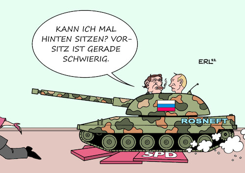 Cartoon: Schröder Rückzug (medium) by Erl tagged politik,krieg,angriff,überfall,russland,ukraine,altkanzler,gerhard,schröder,freundschaft,wladimir,putin,vorstand,vorsitz,aufsichtsrat,rosneft,ölkonzern,schaden,spd,partei,rückzug,karikatur,erl,politik,krieg,angriff,überfall,russland,ukraine,altkanzler,gerhard,schröder,freundschaft,wladimir,putin,vorstand,vorsitz,aufsichtsrat,rosneft,ölkonzern,schaden,spd,partei,rückzug,karikatur,erl