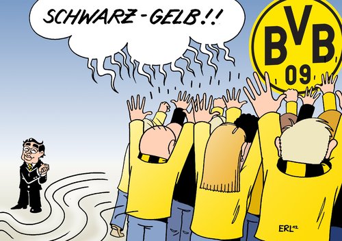 Cartoon: Schwarz-Gelb (medium) by Erl tagged fdp,parteitag,rösler,lindner,regierung,koalition,schwarz,gelb,cdu,csu,fußball,meister,meisterschaft,bvb,borussia,dortmund,bundesliga,fdp,parteitag,rösler,lindner,regierung,koalition,schwarz,meister,meisterschaft,bvb,borussia