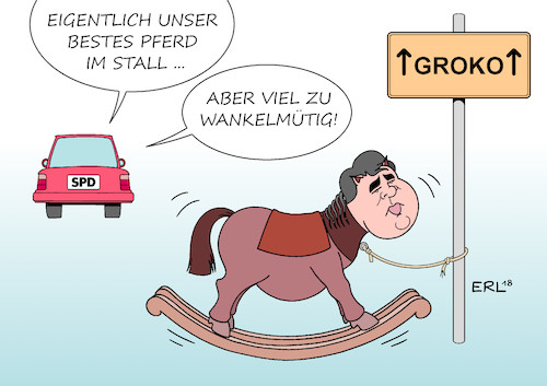 Cartoon: Sigmar Gabriel (medium) by Erl tagged politik,bundestagswahl,wahl,regierungsbildung,regierung,groko,große,koalition,cdu,csu,spd,sigmar,gabriel,verlust,posten,außenminister,wankelmut,sprunghaftigkeit,alleingänge,selbstherrlichkeit,talent,ausnahmetalent,politiker,bestes,pferd,stall,schaukelpferd,tier,ausgesetzt,reise,auto,bundestag,abgeordneter,karikatur,erl,politik,bundestagswahl,wahl,regierungsbildung,regierung,groko,große,koalition,cdu,csu,spd,sigmar,gabriel,verlust,posten,außenminister,wankelmut,sprunghaftigkeit,alleingänge,selbstherrlichkeit,talent,ausnahmetalent,politiker,bestes,pferd,stall,schaukelpferd,tier,ausgesetzt,reise,auto,bundestag,abgeordneter,karikatur,erl