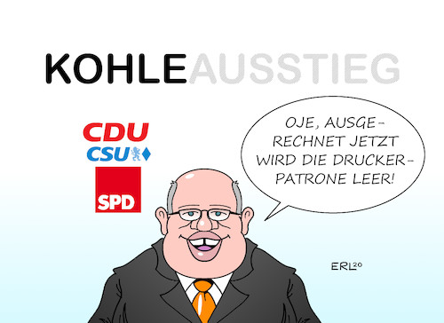 Cartoon: So ein Zufall! (medium) by Erl tagged politik,wirtschaft,energie,klima,klimaschutz,kohle,kohleausstieg,kohlekommission,ergebnisse,verwässert,bundesregierung,groko,cdu,csu,spd,altmaier,karikatur,erl,politik,wirtschaft,energie,klima,klimaschutz,kohle,kohleausstieg,kohlekommission,ergebnisse,verwässert,bundesregierung,groko,cdu,csu,spd,altmaier,karikatur,erl