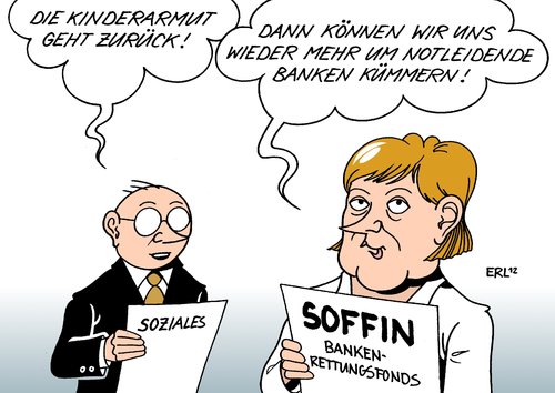 Cartoon: Soffin (medium) by Erl tagged soffin,bankenrettungsfonds,bank,banken,rettung,fonds,geld,hilfe,kinderarmut,rückgang,soffin,bankenrettungsfonds,bank,banken,rettung,fonds,hilfe,kinderarmut,rückgang,armut