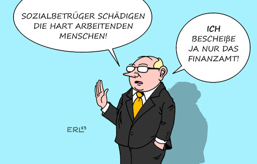 Cartoon: Sozialbetrüger (medium) by Erl tagged politik,sozialpolitik,sozialleistungen,betrug,sozialbetrug,wahrnehmung,steuerhinterziehung,arbeitende,menschen,finanzamt,karikatur,erl,politik,sozialpolitik,sozialleistungen,betrug,sozialbetrug,wahrnehmung,steuerhinterziehung,arbeitende,menschen,finanzamt,karikatur,erl