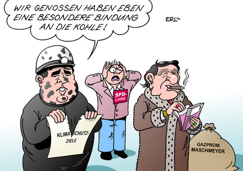 Cartoon: SPD-Kohle (medium) by Erl tagged spd,wirtschaftsminister,gabriel,klimaschutz,ziel,aufgabe,kohle,kohlekraftwerk,bergbau,bindung,alzkanzler,schröder,geld,maschmeyer,honorar,buch,gazprom,russland,linker,flügel,karikatur,erl,spd,wirtschaftsminister,gabriel,klimaschutz,ziel,aufgabe,kohle,kohlekraftwerk,bergbau,bindung,alzkanzler,schröder,geld,maschmeyer,honorar,buch,gazprom,russland,linker,flügel