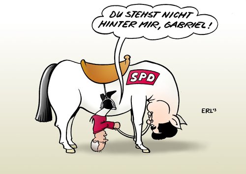 Cartoon: SPD (medium) by Erl tagged spd,wahlkampf,kanzlerkandidat,peer,steinbrück,vorsitzender,sigmar,gabriel,zwist,vorwurf,uneinigkeit,pferd,reiter,unterstützung,spd,wahlkampf,kanzlerkandidat,peer,steinbrück,vorsitzender,sigmar,gabriel,zwist,vorwurf,uneinigkeit,pferd,reiter,unterstützung