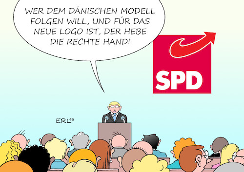 Cartoon: SPD Dänemark (medium) by Erl tagged politik,wahl,dänemark,erfolg,erfolgsrezept,sozialdemokraten,härte,asylpolitik,zuwanderung,sozialpolitik,soziales,national,sozial,rechtsruck,modell,spd,deutschland,umfragetief,wahlniederlagen,rücktritt,nahles,karikatur,erl,politik,wahl,dänemark,erfolg,erfolgsrezept,sozialdemokraten,härte,asylpolitik,zuwanderung,sozialpolitik,soziales,national,sozial,rechtsruck,modell,spd,deutschland,umfragetief,wahlniederlagen,rücktritt,nahles,karikatur,erl