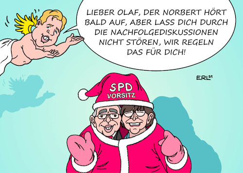 Cartoon: SPD Weihnachtsaufführung (medium) by Erl tagged politik,spd,partei,vorsitz,saskia,esken,norbert,walter,borjans,rückzug,nach,nikolaus,nachfolge,diskussion,störung,regierungsbildung,ampel,fdp,grüne,kanzlerkandidat,olaf,scholz,kevin,kühnert,karikatur,erl,politik,spd,partei,vorsitz,saskia,esken,norbert,walter,borjans,rückzug,nach,nikolaus,nachfolge,diskussion,störung,regierungsbildung,ampel,fdp,grüne,kanzlerkandidat,olaf,scholz,kevin,kühnert,karikatur,erl