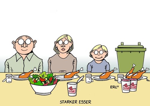 Cartoon: Starker Esser (medium) by Erl tagged essen,nahrung,müll,abfall,haltbarkeitsdatum,mindesthaltbarkeitsdatum,mülltonne,esser,essen,nahrung,müll,abfall,mindesthaltbarkeitsdatum,mülltonne,lebensmittel,verbrauch