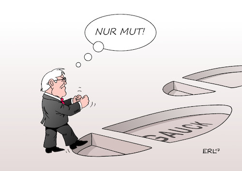 Cartoon: Steinmeier (medium) by Erl tagged frank,walter,steinmeier,bundespräsident,vereidigung,nachfolge,joachim,gauck,große,fußstapfen,rede,mut,demokratie,menschenrechte,freiheit,rechtsstaat,karikatur,erl,frank,walter,steinmeier,bundespräsident,vereidigung,nachfolge,joachim,gauck,große,fußstapfen,rede,mut,demokratie,menschenrechte,freiheit,rechtsstaat,karikatur,erl