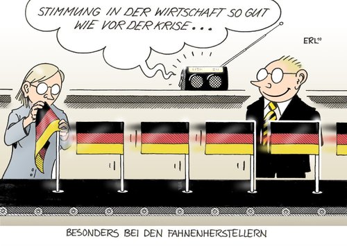 Cartoon: Stimmung (medium) by Erl tagged stimmung,wirtschaft,gut,positiv,krise,wirtschaftskrise,finanzkrise,fußball,wm,fahnen,flaggen,stimmung,wirtschaft,positiv,krise,wirtschaftskrise,finanzkrise,fußball,wm,fahnen,flaggen