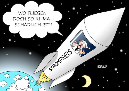 Cartoon: Strompreis (medium) by Erl tagged politik,energie,strom,strompreis,rekordhoch,energiewende,klima,klimawandel,erderwärmung,klimapaket,industrie,verkehr,fliegen,flugverkehr,rakete,karikatur,erl,politik,energie,strom,strompreis,rekordhoch,energiewende,klima,klimawandel,erderwärmung,klimapaket,industrie,verkehr,fliegen,flugverkehr,rakete,karikatur,erl