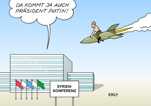 Cartoon: Syrien Konferenz (medium) by Erl tagged syrien,konferenz,bürgerkrieg,diktator,assad,unterstützung,russland,präsident,putin,luftschläge,militäreinsatz,aleppo,flüchtlinge,karikatur,erl,syrien,konferenz,bürgerkrieg,diktator,assad,unterstützung,russland,präsident,putin,luftschläge,militäreinsatz,aleppo,flüchtlinge,karikatur,erl