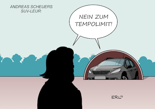 Cartoon: Tempolimit (medium) by Erl tagged politik,verkehr,auto,autobahn,tempolimit,vorschlag,spd,verkehrsminister,andreas,scheuer,dagegen,souffleur,autolobby,suv,theater,karikatur,erl,politik,verkehr,auto,autobahn,tempolimit,vorschlag,spd,verkehrsminister,andreas,scheuer,dagegen,souffleur,autolobby,suv,theater,karikatur,erl