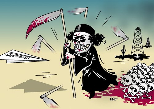 Cartoon: The last Battle (medium) by Erl tagged sanktionen,nato,eu,un,welt,öl,totenkopf,revolution,sense,tod,schlacht,kampf,gaddafi,libyen,libyen,gaddafi,kampf,schlacht,tod,sense,revolution,totenkopf,welt,nato,sanktionen,eu