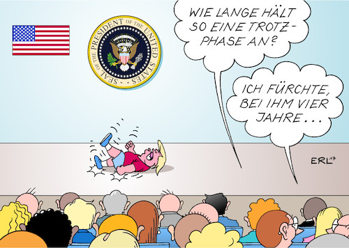 Cartoon: Trump Pressekonfernz II (medium) by Erl tagged usa,präsident,donald,trump,amt,führung,chaos,pannen,pressekonferenz,wut,trotz,trotzphase,kleinkind,beschimpfung,medien,lügenpresse,fakenews,fake,news,karikatur,erl,usa,präsident,donald,trump,amt,führung,chaos,pannen,pressekonferenz,wut,trotz,trotzphase,kleinkind,beschimpfung,medien,lügenpresse,fakenews,fake,news,karikatur,erl