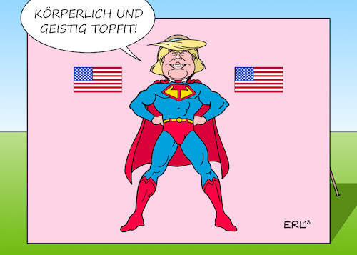 Cartoon: Trump topfit (medium) by Erl tagged usa,präsident,donald,trump,enthüllungsbuch,behauptung,alt,krank,dement,demenz,untersuchung,arzt,ergebnis,körperlich,geistig,topfit,gesund,zweifel,alternative,fakten,fake,news,rechtspopulismus,superman,karikatur,erl,usa,präsident,donald,trump,enthüllungsbuch,behauptung,alt,krank,dement,demenz,untersuchung,arzt,ergebnis,körperlich,geistig,topfit,gesund,zweifel,alternative,fakten,fake,news,rechtspopulismus,superman,karikatur,erl