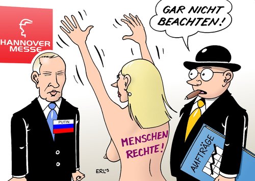 Cartoon: Tut er sowieso. (medium) by Erl tagged russland,putin,demokratie,abbau,menschenrechte,meinungsfreiheit,pressefreiheit,protest,hannover,messe,wirtschaft,aufträge,russland,putin,demokratie,abbau,menschenrechte,meinungsfreiheit,pressefreiheit,protest,hannover,messe,wirtschaft,aufträge