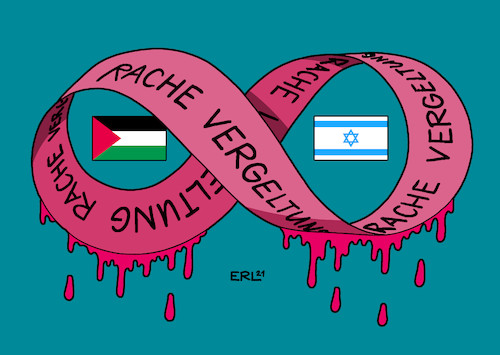 Cartoon: Unendlichkeit (medium) by Erl tagged politik,konflikt,nahost,naher,osten,nahostkonflikt,israel,palestina,israeli,palästinenser,jerusalem,vertreibung,raketenangriff,gegenschlag,gewalt,gegengewalt,rache,vergeltung,unendlichkeit,möbiusband,karikatur,erl,politik,konflikt,nahost,naher,osten,nahostkonflikt,israel,palestina,israeli,palästinenser,jerusalem,vertreibung,raketenangriff,gegenschlag,gewalt,gegengewalt,rache,vergeltung,unendlichkeit,möbiusband,karikatur,erl