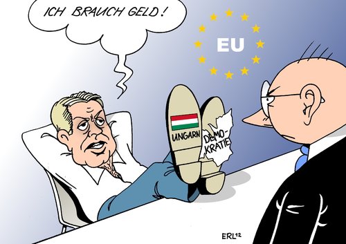 Cartoon: Ungarn (medium) by Erl tagged subventionen,sanktionen,untersuchung,pleite,geld,finanzen,verfahren,eu,abschaffung,demokratie,orban,viktor,fidesz,ungarn,finanzspritze,ungarn,fidesz,viktor orban,demokratie,abschaffung,eu,verfahren,untersuchung,pleite,finanzen,sanktionen,subventionen,finanzspritze,viktor,orban