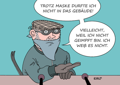 Cartoon: ungeimpft (medium) by Erl tagged politik,corona,virus,pandemie,covid19,lockdown,öffnung,diskussion,regeln,geimpfte,getestete,genesene,rechte,vorteile,nachteile,ungeimpfte,zutritt,veranstaltungen,gastronomie,gebäude,einbrecher,polizei,karikatur,erl,politik,corona,virus,pandemie,covid19,lockdown,öffnung,diskussion,regeln,geimpfte,getestete,genesene,rechte,vorteile,nachteile,ungeimpfte,zutritt,veranstaltungen,gastronomie,gebäude,einbrecher,polizei,karikatur,erl