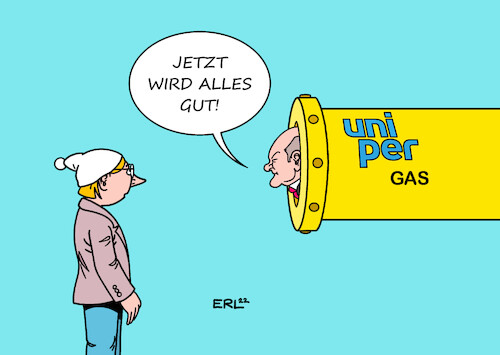 Cartoon: uniper (medium) by Erl tagged politik,krieg,russland,ukraine,gas,knappheit,angst,winter,heizen,industrie,gaslieferant,uniper,finanzen,notlage,einstieg,staat,bundeskanzler,olaf,scholz,pipeline,michel,karikatur,erl,politik,krieg,russland,ukraine,gas,knappheit,angst,winter,heizen,industrie,gaslieferant,uniper,finanzen,notlage,einstieg,staat,bundeskanzler,olaf,scholz,pipeline,michel,karikatur,erl