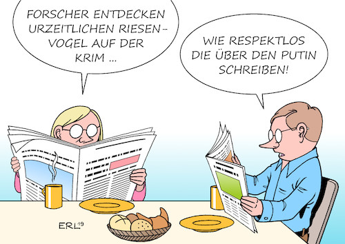 Cartoon: Urzeitvogel (medium) by Erl tagged politik,forschung,entdeckung,urzeitvogel,riesenvogel,vogel,krim,putin,karikatur,erl,politik,forschung,entdeckung,urzeitvogel,riesenvogel,vogel,krim,putin,karikatur,erl