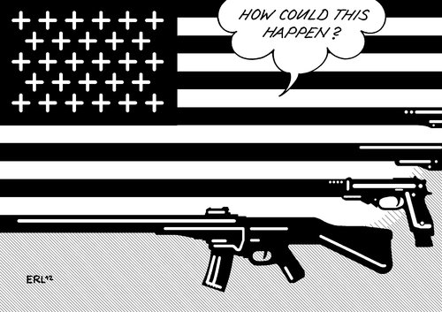 Cartoon: USA III (medium) by Erl tagged waffenlobby,waffengesetz,waffen,grundschule,amoklauf,usa,usa,amoklauf,grundschule,waffen,waffengesetz,waffenlobby