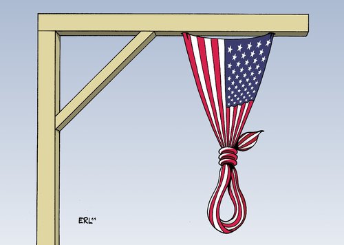 Cartoon: USA Todesstrafe (medium) by Erl tagged usa,todesstrafe,kriminalität,mord,rache,galgen,flagge,troy,davis,usa,todesstrafe,kriminalität,mord,rache,galgen,flagge,troy davis,troy,davis