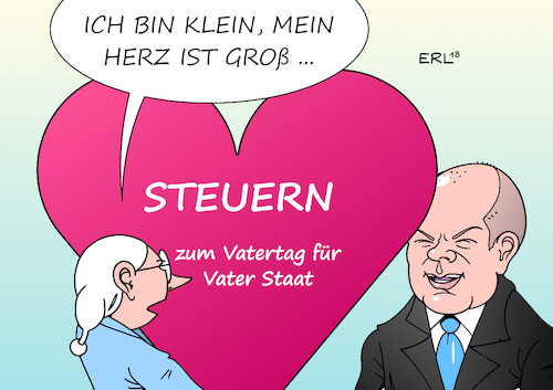 Cartoon: Vatertag (medium) by Erl tagged politik,vatertag,vater,staat,bürger,steuern,steuerschätzung,finanzminister,olaf,scholz,spd,geld,finanzen,karikatur,erl,politik,vatertag,vater,staat,bürger,steuern,steuerschätzung,finanzminister,olaf,scholz,spd,geld,finanzen,karikatur,erl