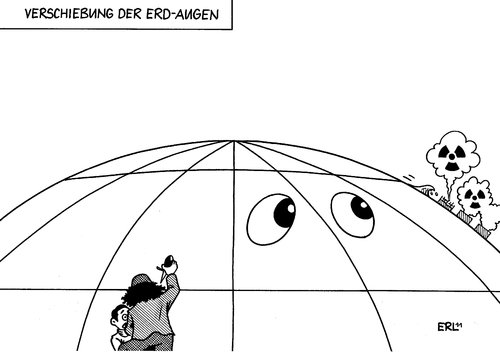 Verschiebung der Erd-Augen