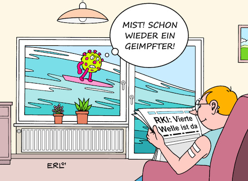 Cartoon: Vierte Welle (medium) by Erl tagged politik,corona,virus,pandemie,vierte,welle,delta,variante,mutation,anstieg,fallzahlen,ungeimpfte,schutz,geimpfte,impfung,impfen,wasser,surfen,wellenreiten,zeitung,karikatur,erl,politik,corona,virus,pandemie,vierte,welle,delta,variante,mutation,anstieg,fallzahlen,ungeimpfte,schutz,geimpfte,impfung,impfen,wasser,surfen,wellenreiten,zeitung,karikatur,erl