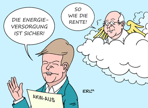 Cartoon: Von Norbert zu Robert (medium) by Erl tagged politik,deutschland,ausstieg,atomenergie,atomkraft,wirtschaftsminister,robert,habeck,grüne,sicherheit,energieversorgung,zitat,norbert,blüm,rente,karikatur,erl,politik,deutschland,ausstieg,atomenergie,atomkraft,wirtschaftsminister,robert,habeck,grüne,sicherheit,energieversorgung,zitat,norbert,blüm,rente,karikatur,erl