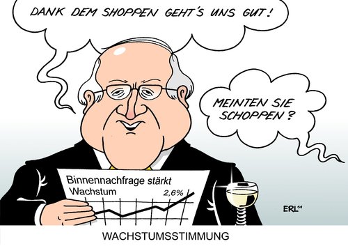 Cartoon: Wachstumsstimmung (medium) by Erl tagged wirtschaft,wachstum,wirtschaftswachstum,binnennachfrage,einkauf,privat,shoppen,stärkung,schoppen,wein,stimmung,gut,brüderle,wirtschaftsminister,wirtschaft,wachstum,wirtschaftswachstum,binnennachfrage,einkauf,privat,shoppen,stärkung,schoppen,stimmung,wein,gut,brüderle,wirtschaftsminister