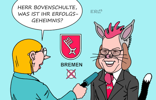 Cartoon: Wahl Bremen (medium) by Erl tagged politik,wahl,parlament,freie,und,hansestadt,bremen,wahlsieger,bürgermeister,andreas,bovenschulte,beliebtheit,persönlichkeitswahl,bremer,stadtmusikanten,esel,hund,katze,hahn,märchen,brüder,grimm,karikatur,erl,politik,wahl,parlament,freie,und,hansestadt,bremen,wahlsieger,bürgermeister,andreas,bovenschulte,beliebtheit,persönlichkeitswahl,bremer,stadtmusikanten,esel,hund,katze,hahn,märchen,brüder,grimm,karikatur,erl