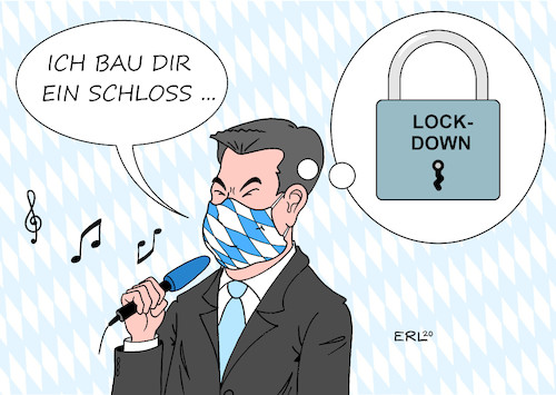 Cartoon: Weiß-Blau klingts am schönsten (medium) by Erl tagged illustration,politik,corona,virus,pandemie,covid19,zweite,welle,profilierung,markus,söder,ministerpräsident,bayern,ambitionen,kanzleramt,umfragehoch,krisenmanager,star,lockdown,berchtesgadener,land,schloss,heintje,karikatur,erl,illustration,politik,corona,virus,pandemie,covid19,zweite,welle,profilierung,markus,söder,ministerpräsident,bayern,ambitionen,kanzleramt,umfragehoch,krisenmanager,star,lockdown,berchtesgadener,land,schloss,heintje,karikatur,erl