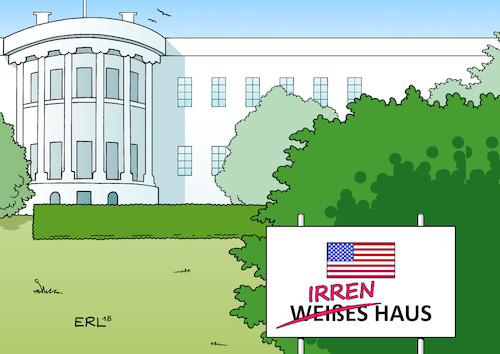 Cartoon: Weißes Haus (medium) by Erl tagged politik,usa,präsident,donald,trump,rechtspopulismus,nationalismus,rassismus,enthüllungsbuch,journalist,autor,bob,woodward,weisses,haus,irrenhaus,mitarbeiter,entsetzen,unfähigkeit,narzissmus,verwirrtheit,verwirrt,infantil,kindisch,kindlich,dementi,twitter,unberechenbar,karikatur,erl,politik,usa,präsident,donald,trump,rechtspopulismus,nationalismus,rassismus,enthüllungsbuch,journalist,autor,bob,woodward,weisses,haus,irrenhaus,mitarbeiter,entsetzen,unfähigkeit,narzissmus,verwirrtheit,verwirrt,infantil,kindisch,kindlich,dementi,twitter,unberechenbar,karikatur,erl