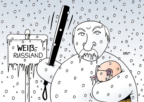 Cartoon: Weißrussland (medium) by Erl tagged weißrussland,wahl,lukaschenko,diktator,diktatur,wahlbetrug,wahlfälschung,unterdrückung,oppsition,kälte,eis,schnee,gewalt,weißrussland,wahl,lukaschenko,russland,diktator,diktatur,wahlbetrug,wahlen,unterdrückung,opposition,kälte,schnee,gewalt