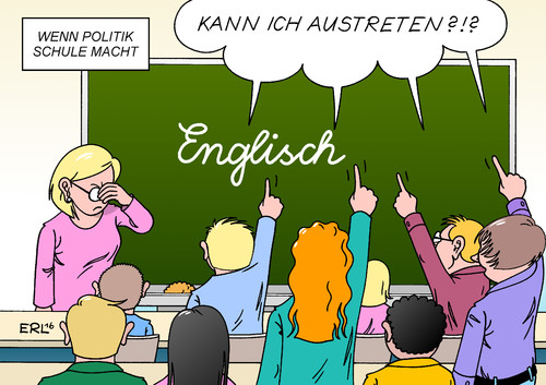 Cartoon: Wenn Politik Schule macht (medium) by Erl tagged schule,beispiel,extrawurst,zugeständnisse,reformen,verhandlungen,brexit,austritt,referendum,großbritannien,eu,austreten,klo,schüler,englisch,unterricht,tafel,lehrerin,klasse,karikatur,erl,eu,großbritannien,referendum,austritt,brexit,verhandlungen,reformen,zugeständnisse,extrawurst,beispiel,schule,austreten,klo,schüler,englisch,unterricht,tafel,lehrerin,klasse,karikatur,erl